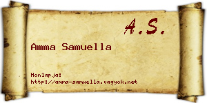 Amma Samuella névjegykártya